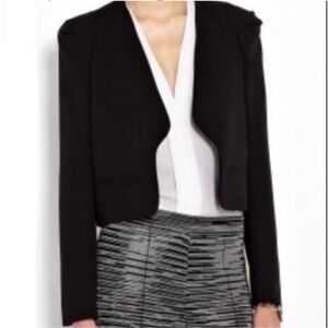 šVanessa Bruno Crepe Jacket - Cropped - Black - FR38 - NET-A-PORTER - Like New